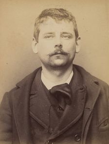 Deherme. Marie, Adolphe. 26 ans, né à Paris XVIIe. Publiciste. Anarchiste. 9/3/94., 1894. Creator: Alphonse Bertillon