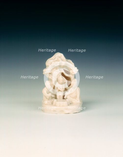 Dehua porcelain group of go players, Qing dynasty, China, second half of 17th century. Creator: Unknown.