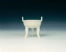 Dehua tripod dish, Qing dynasty, early Kangxi period, China, 1662-1683. Creator: Unknown