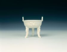 Dehua tripod dish, Qing dynasty, early Kangxi period, China, 1662-1683. Creator: Unknown