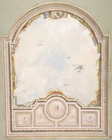 Deign for a ceiling a a trompe l'oeil sky, second half 19th century. Creators: Jules-Edmond-Charles Lachaise, Eugène-Pierre Gourdet