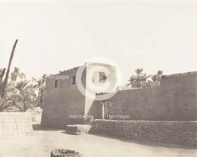 Deir, Carrefour et Habitation Particulière, 1851-52, printed 1853-54. Creator: Félix Teynard.