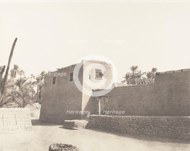 Deir, Carrefour et Habitation Particulière, 1851-52, printed 1853-54. Creator: Félix Teynard.