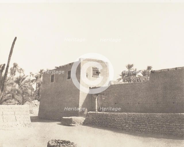 Deir, Carrefour et Habitation Particulière, 1851-52, printed 1853-54. Creator: Félix Teynard.