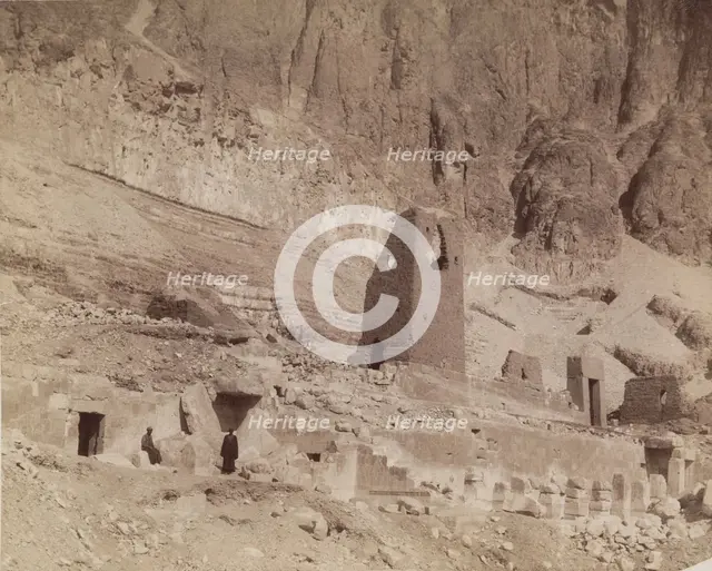 Deir el Bahri, Mortuary Temple of Queen Hatshepsut. Luxor, West Bank (Thebes), 19th century. Creator: Anon.