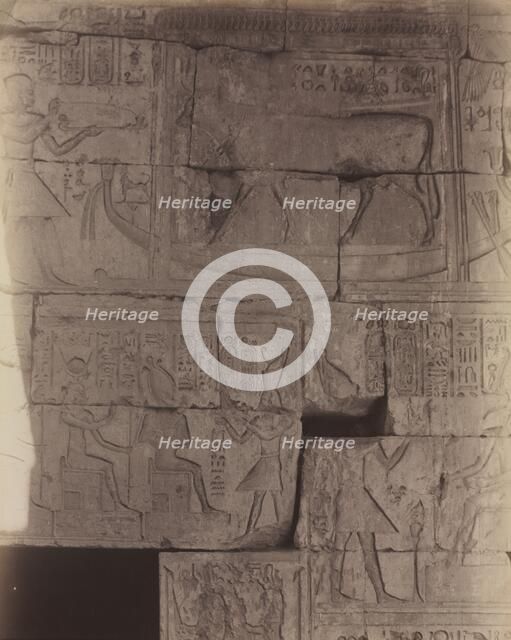 Deir el-Medineh, Sacred Barge, c. 1870s - 1880. Creator: Antonio Beato (British, c. 1825-1903).