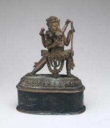 Deities Chakrasamvara and Vajravarahi in Ritual Embrace (Yab-Yum), 16th century. Creator: Unknown
