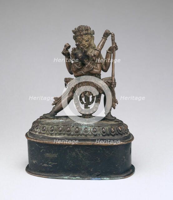 Deities Chakrasamvara and Vajravarahi in Ritual Embrace (Yab-Yum), 16th century. Creator: Unknown.