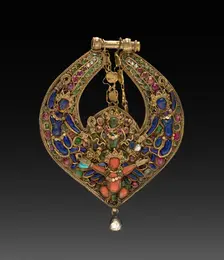 Deity Earring with Vishnu on Garuda (front) and chepu (monster mask) (back), 1600s or 1700s. Creator: Unknown