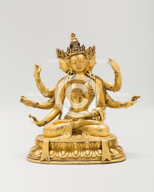 Deity from a Set of Five Pancharaksha Goddesses, Qing dynasty (1644-1911), 19th century. Creator: Unknown.