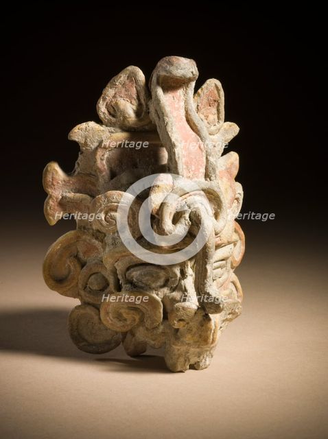 Deity Head, Mexico, Chiapas, Maya, 200-500. Creator: Unknown.