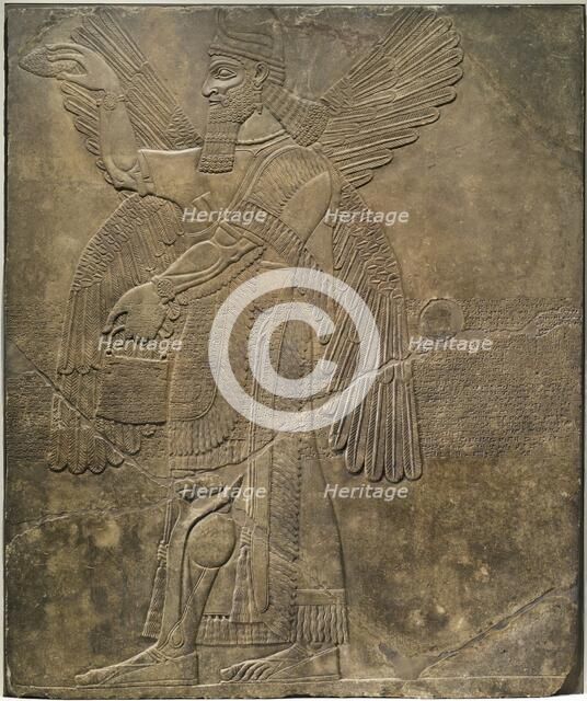 Deity Performing Ritual Purification (image 2 of 3), 9th century BC. Creator: Unknown.