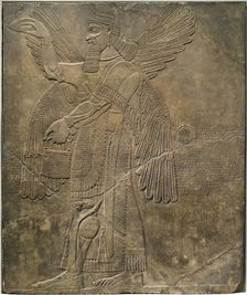 Deity Performing Ritual Purification (image 2 of 3), 9th century BC. Creator: Unknown