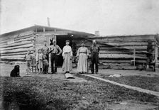 Deitz Family & their home, between c1910 and c1915. Creator: Bain News Service