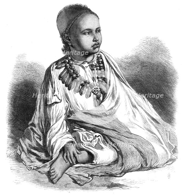 Dejatch Alamaeo, son of Theodore, late King of Abyssinia, 1868. Creator: Unknown.