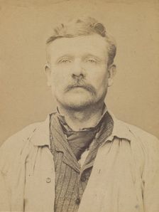 Dejoux. Jules. 46 ans, né le 16/6/48 à La Châtre (Indre). Maçon. Délit de presse. 2/7/94., 1894. Creator: Alphonse Bertillon