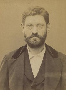 Delabie. Georges. 43 ans, né le 30/10/50 à Ganaches (Somme). Mécanicien. Anarchiste. 2/7/94., 1894. Creator: Alphonse Bertillon