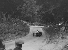 Delage of JC Davis competing in the MAC Shelsley Walsh Hill Climb, Worcestershire, 1932. Artist: Bill Brunell