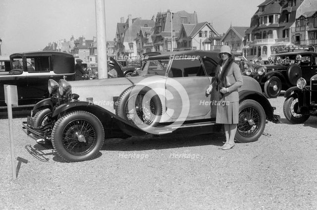 Delage at Boulogne Motor Week, France, 1928. Artist: Bill Brunell.