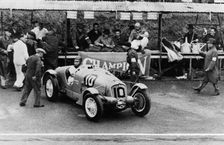 Delahaye 135S driven by Rene Le Begue and Nicolas Mahe, at the Ulster TT Ards 1936
