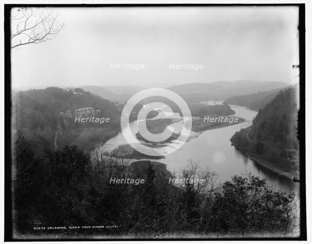 Delaware River from Winona Cliff, between 1890 and 1901. Creator: Unknown.