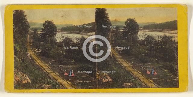 Delaware Water Gap. View from near the Kittating House, looking North., about 1864. Creator: E. & H.T. Anthony.