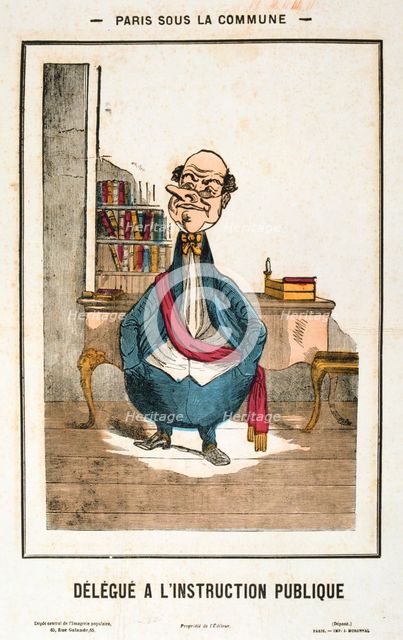 'Delegue a l'Instruction Publique', Paris Commune, 1871. Artist: Anon