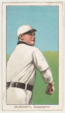 Delehanty, Washington, American League, from the White Border series (T206) for the Ame..., 1909-11. Creator: American Tobacco Company