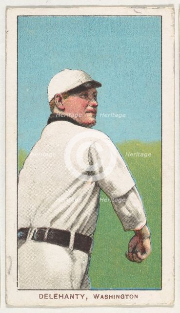 Delehanty, Washington, American League, from the White Border series (T206) for the Ame..., 1909-11. Creator: American Tobacco Company.