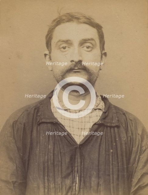 Delesderrier. Louis. 34 ans, né le 2/3/60 à Paris Ille. Ciseleur. Anarchiste. 16/3/94., 1894. Creator: Alphonse Bertillon.