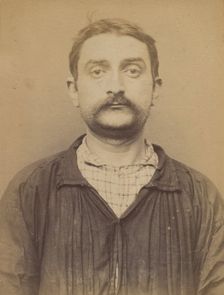 Delesderrier. Louis. 34 ans, né le 2/3/60 à Paris Ille. Ciseleur. Anarchiste. 16/3/94., 1894. Creator: Alphonse Bertillon