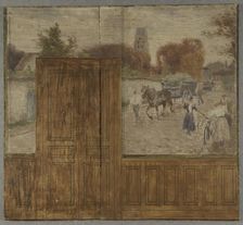 DELETE - duplicate Esquisse pour la mairie de Créteil: Paysage..., 1898. Creator: Eugene Martial Simas