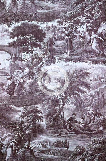 DELETE - image quality es Nouveaux Elements (Furnishing Fabric), Nantes, c. 1815. Creator: Unknown.