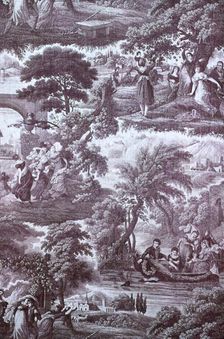 DELETE - image quality es Nouveaux Elements (Furnishing Fabric), Nantes, c. 1815. Creator: Unknown