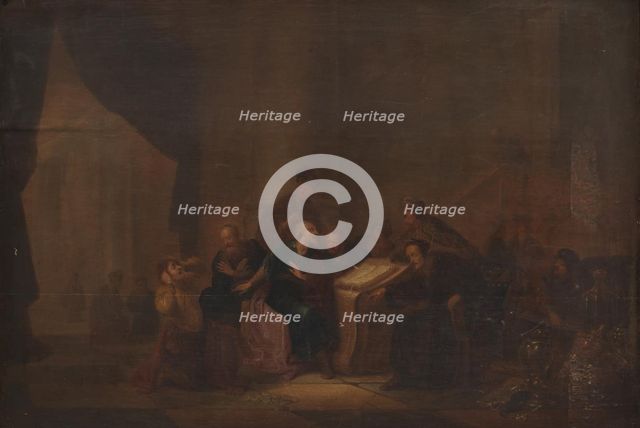 DELETE? LOW RES - Judas Casts down the Pieces of Silver in the Temple, 1642. Creator: Jacob Willemsz de Wet the elder.