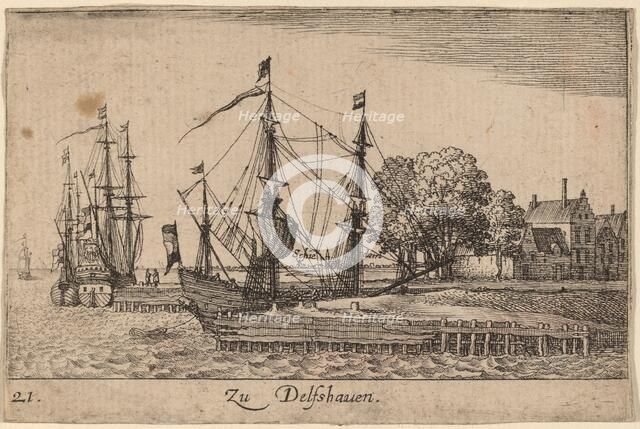 Delfshaven, 1635. Creator: Wenceslaus Hollar.