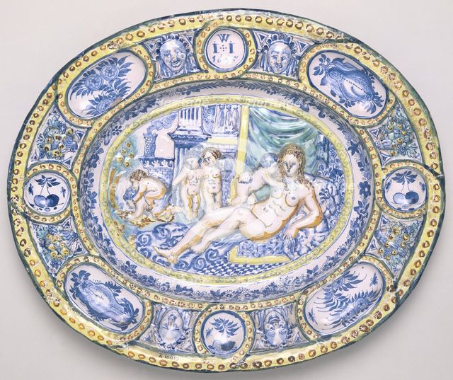 Delft charger, 1675. Creator: Unknown.