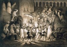 Delhi: Cortege and Retinue of the Great Moghul,pub. 1858. Creator: A. Soltykoff (19th century)