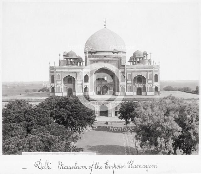 Delhi, Mausoleum of the Emperor Humayoon, Late 1860s. Creator: Samuel Bourne.