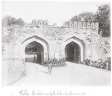 Delhi, The Cashmere Gate, taken by storm in 1854, Late 1860s. Creator: Samuel Bourne