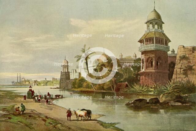 'Delhi - The King's Palace from the River', 1840s, (1901). Creator: Charles Stewart Hardinge.