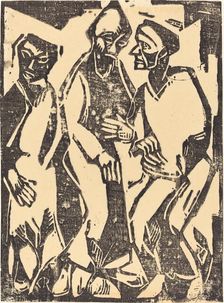 Deliberation (Beratung), 1913. Creator: Christian Rohlfs