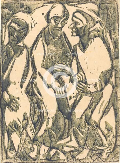 Deliberation (Beratung), 1913. Creator: Christian Rohlfs.