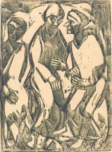 Deliberation (Beratung), 1913. Creator: Christian Rohlfs