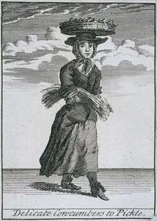 Delicate Concumbers to Pickle Cries of London, (c1688?). Artist: Anon