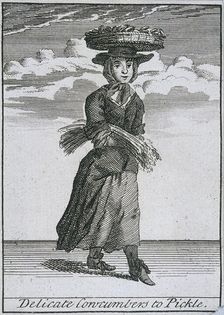 Delicate Concumbers to Pickle Cries of London, (c1688?). Artist: Anon