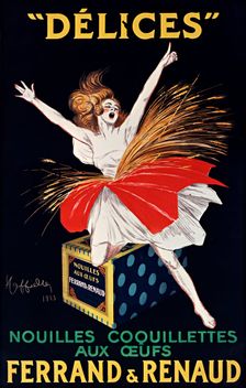 Delices - Nouilles Coquillettes aux oeufs. Ferrand et Renaud, 1923. Creator: Cappiello, Leonetto (1875-1942)