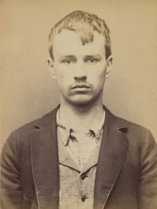 Deliège. Nicolas, François. 19 ans, né à Ixelles (Belgique). Tailleur d'habits. Anarchiste..., 1894. Creator: Alphonse Bertillon