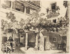Delightful Pictures of Domestic Life, Alcalá, c. 1903. Creator: Joseph J Pennell