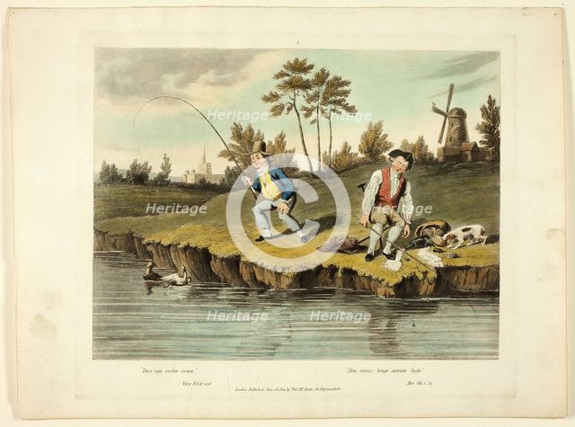 Delights of Fishing, 1823. Creator: Charles Turner.